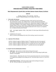 Chicago Educational Facilities Task Force (CEFTF) Minutes - February 7, 2011