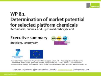 WP 8.1. Determination of market potential for selected platform chemicals DE  PL
