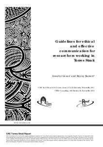 Guidelines for ethical and effective communication for researchers working in Torres Strait