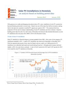 Microsoft Word - Analysis of Solar PV Activities in Honolulu based on Building Permit Data_Jan 2015