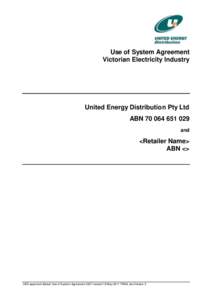 UoS Agreement showing UEs amendments 24 July 2001