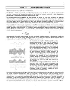 Experimento 9:  Un receptor de Radio “Galena”