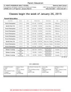 SP15-Q3 Parent Education Schedule