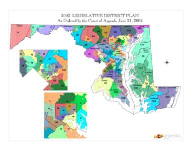 2002  LEGISLATIVE DISTRICT PLAN As Ordered by the Court of Appeals, June 21, 2002 Garrett