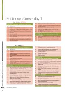 pos t er sess i o n s a n d maps  Poster sessions – day 1 Day 1 - ROTATION 1 – CAPITAL HALL POSTER GROUP 1A Meeting global needs: food, energy, water and other ecosystem services