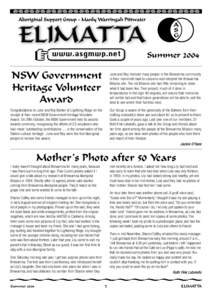 Summer[removed]NSW Government Heritage Volunteer Award