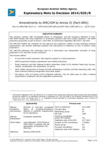 European Aviation Safety Agency  Explanatory Note to DecisionR Amendments to AMC/GM to Annex II (Part-ARO) RELATED NPA/CRD — RMTOPS.087(B))/RMTOPS.087(C)) — 