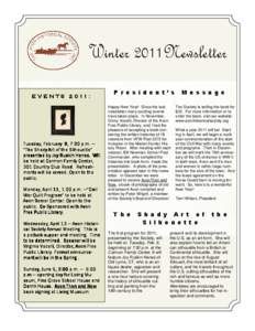 Winter 2011Newsletter E V E N T S[removed] :