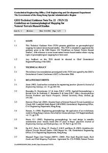 Geotechnical Engineering Office, Civil Engineering and Development Department The Government of the Hong Kong Special Administrative Region GEO Technical Guidance Note No. 22 (TGN 22) Guidelines on Geomorphological Mappi