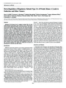 Molecular biology / Carney complex / Proteins / PRKAR1B / Protein kinase A / Genetically modified mouse / Arc / Cellular differentiation / Biology / Signal transduction / PRKAR1A