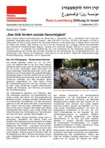 7. SeptemberNewsletter des rls-Büros in Tel Aviv ANGELIKA TIMM