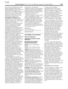 sroberts on DSK5SPTVN1PROD with NOTICES  Federal Register / Vol. 79, No[removed]Thursday, January 23, [removed]Notices device for the deaf (TDD) may call the Federal Information Relay Service (FIRS) at[removed]–8339 to c