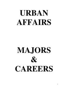 URBAN AFFAIRS MAJORS & CAREERS