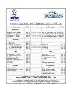 Bingemans Price Guide.xls