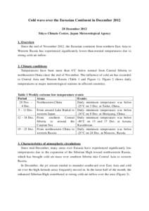 Climate of Asia / Climate of Europe / Heat transfer / Climate / Siberian High / Astana / Temperature / Celsius / Cryogenics / Atmospheric sciences / Meteorology / Thermodynamics