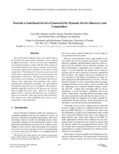 Towards a Goal-Based Service Framework for Dynamic Service Discovery and Composition