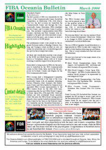 FIBA Oceania Bulletin  Developing and