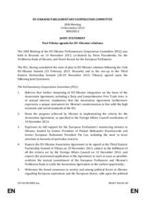 EU-UKRAINE PARLIAMENTARY COOPERATION COMMITTEE