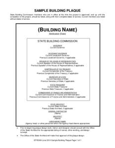 STATE BUILDING COMMISSION
