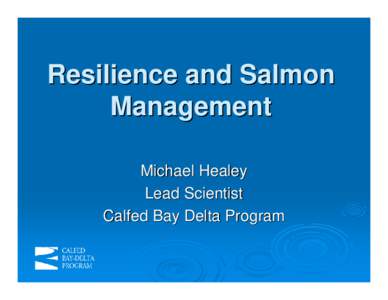 Resilience and Salmon Management