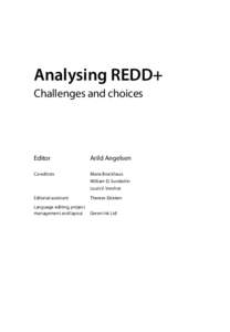 Realising REDD+: National strategy and policy options