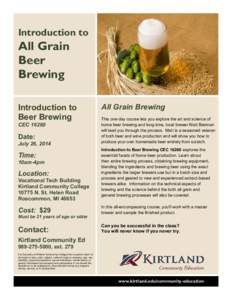 Introduction to  All Grain Beer Brewing Introduction to