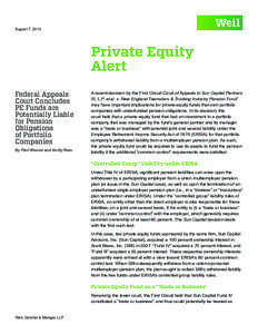 August 7, 2013  Private Equity Alert Federal Appeals Court Concludes