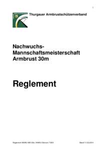 1  Thurgauer Armbrustschützenverband NachwuchsMannschaftsmeisterschaft Armbrust 30m