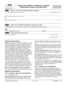 W-9S  Form (Rev. March[removed]Department of the Treasury