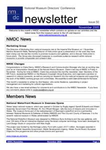 National Museum Directors’ Conference  newsletter Issue 50 November 2005
