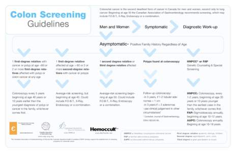 Polyp / Familial adenomatous polyposis / Hereditary nonpolyposis colorectal cancer / Colorectal cancer / Colonoscopy / Sigmoidoscopy / Cancer screening / Cancer / Colorectal polyp / Medicine / Oncology / Gastrointestinal cancer