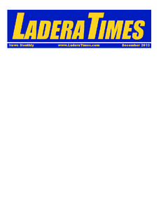 December[removed]News Monthly Ladera Times
