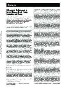 Research Halogenated Contaminants in Farmed Salmon, Trout, Tilapia, Pangasius, and Shrimp S . P . J . V A N L E E U W E N , * ,† M . J . M . V A N VELZEN,† C. P. SWART,† I. VAN DER