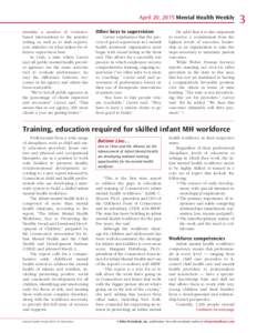 Training, education required for skilled infant MH workforce