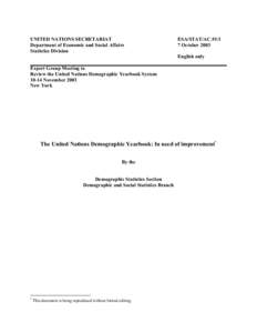 Population / Information / Survey methodology / Evaluation methods / Research methods / Census / United Nations Statistics Division / Population statistics / Questionnaire / Demography / Science / Statistics