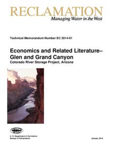 Technical Memorandum Number EC[removed]Economics and Related Literature– Glen and Grand Canyon Colorado River Storage Project, Arizona