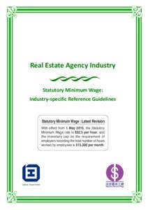 Real Estate Agency Industry - Statutory Minimum Wage : Industry-specific Reference Guidelines