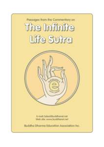 Passages from the Commentary on  The Infinite Life Sutra  BO