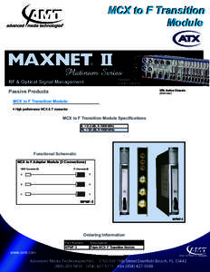 ANW0630 MAXNET II Passive MCX to F Transition Module Specs Marindd