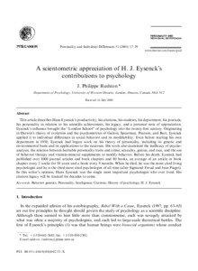 Mind / Parapsychologists / Personality traits / Hans Eysenck / Personality tests / Eysenck / Personality and Individual Differences / Glenn Wilson / Psychoticism / Intelligence / Personality / London School of Differential Psychology