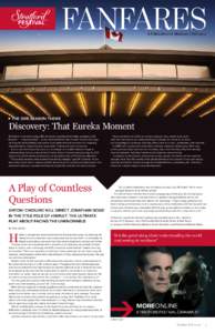 FANFARES A Publication for Members | Fall 2014 THE 2015 SEASON THEME  Discovery: That Eureka Moment