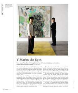 the RadaR | art  dynamic duo yida Wang and Ji Jiang at ycenter for Visual arts, which opened in april in Honolulu.