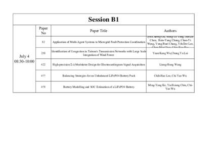 Session B1 Paper No 82  July 4