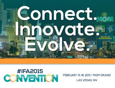 Connect. Innovate. Evolve. #IFA2015  #IFA2015
