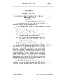 Freeport (Building Code and Sanitary Code) Bye-laws