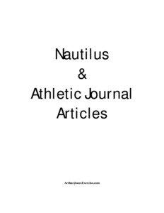 Nautilus & Athletic Journal