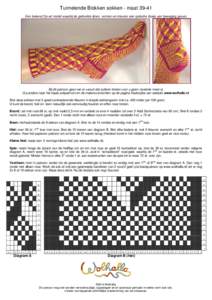 Tuimelende Blokken sokken - maatEen bekend Op-art motief waarbij de gebruikte lijnen, vormen en kleuren een optische illusie van beweging geven. Bij dit patroon gaan we er vanuit dat sokken breien voor u geen myst