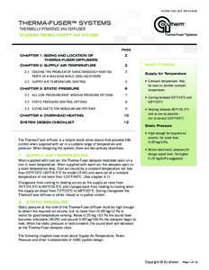 FORMREV1408  THERMA-FUSER™ SYSTEMS THERMALLY POWERED VAV DIFFUSER DESIGNING THERMA-FUSER™ VAV SYSTEMS