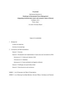 United Nations Forum on Forests / Reducing Emissions from Deforestation and Forest Degradation / Sustainable development / Forest management / International Tropical Timber Organization / Deforestation / Forest Day / World Forestry Congress / Forestry / Environment / Sustainable forest management