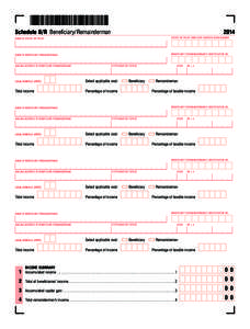 File pg. 1  Schedule B/R Beneficiary/Remainderman 2014